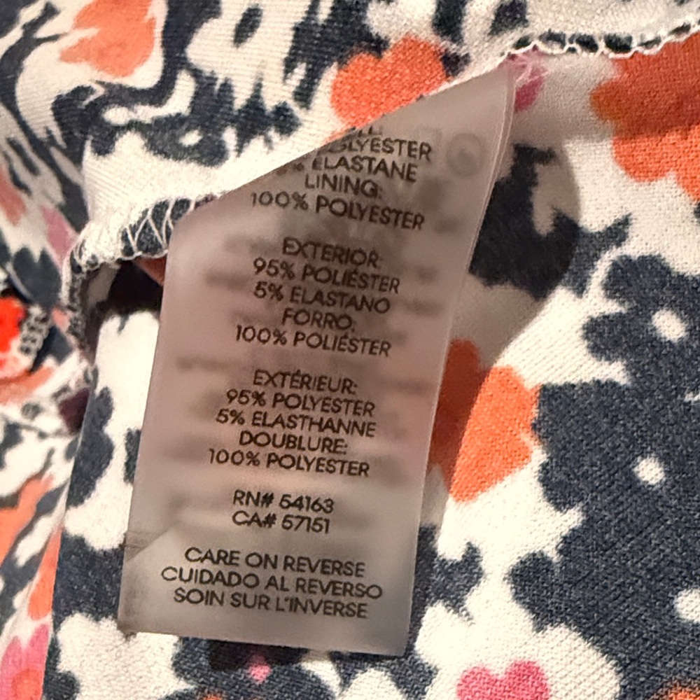 Tommy Hilfiger Black, White & Red Floral Midi Dress - Picture 5 of 5